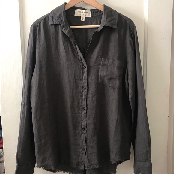 cloth & stone Tops - Cloth & Stone Linen Long Sleeve Blouse